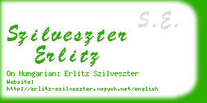 szilveszter erlitz business card
